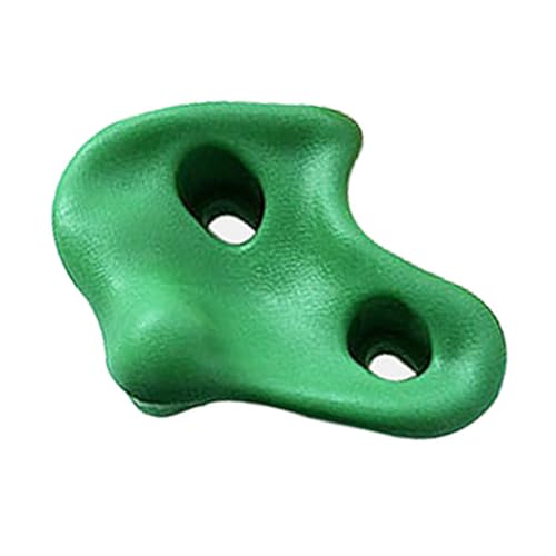 10PCS Rock Climbing Holds, PE Ergonomic Design with Rock Texture for Indoor Outdoor Climbing Wall, Includes Screws and Wrench Tools - color: Green