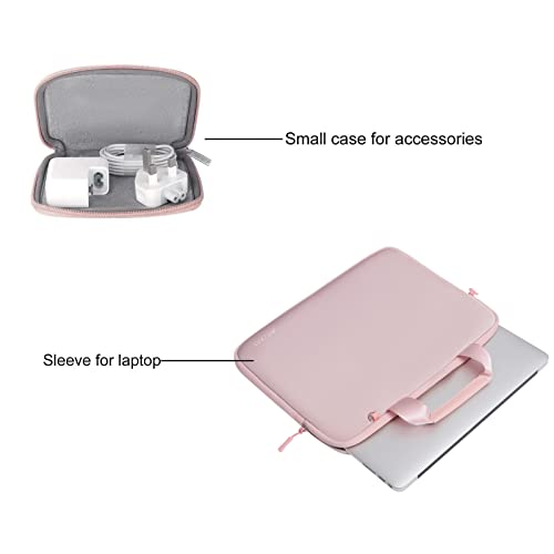 MOSISO Laptop Case 14 inch, 14 inch Laptop Sleeve Carry Computer Bag | Compatible with HP Lenovo Dell ASUS Acer, HP Stream, Dell Latitude, Neoprene Bag with Handle&Detachable Small Case, Pink - color: Pink, size: 14 inch