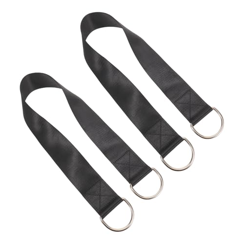 ULTECHNOVO Heavy Duty Barbell Weight Plate Belt 2pcs Nylon Loading Straps for Dumbbell and Barbell, Prevents Slippage and Disperses Waist Pressure, for Squats and High Intensity Interval