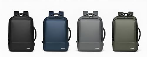 Laptop Backpack, Expandable Business Travel Bag, Water Resistant, USB Charging Port, Fits 15.6 Inch Laptop (Gray) - color: Gray