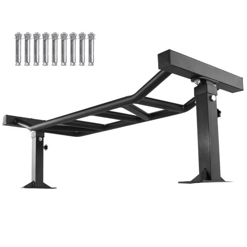 47 Inch Ceiling Mount Pull Up Bar Heavy Duty Multi-Grip Chin Up Bar Fitness Trainer for Garage/Home Gym and Strength Training Adjustable Height&Supports to 600 Lbs