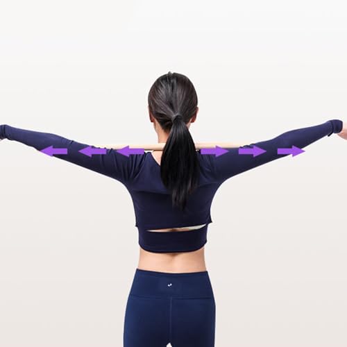 Correct Postures Exercise Stick Mobility Fitness Poles Portable Wood Training Stick Stretching Tool for Women Mobility