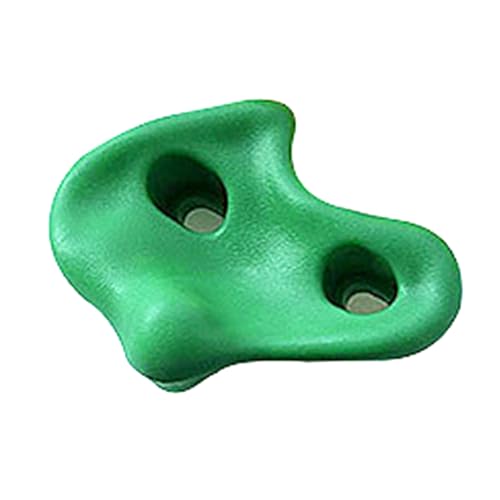 SUNGOOYUE 20 PCS Rock Climbing Holds, Ergonomic PE Rock Wall Grips with Screws and Wrench Tool, for Indoor Outdoor Kids - color: Green