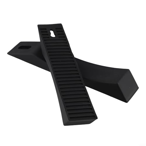 Silicone Deadlift Wedge Blocks 2 Pcs for Weight Lifting and Powerlifting, Non-Slip Barbell Plate Loading Pads, Lightweight Material for Easy Plate Changes(Black) - size: Black