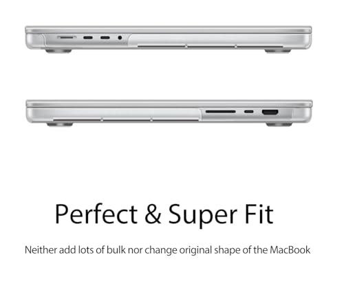 UESWILL Compatible with MacBook Pro 16 inch Case 2021-2026 Release M5 M4 M3 M2 M1 Pro Max chip Model: A3429 A3428 A3403 A3186 A2991 A2780 A2485, Glossy Crystal Hard Shell Cover, Transparent - color: Crystal Clear, size: MacBook Pro 16" (M1 M2 M3 M4 M5)