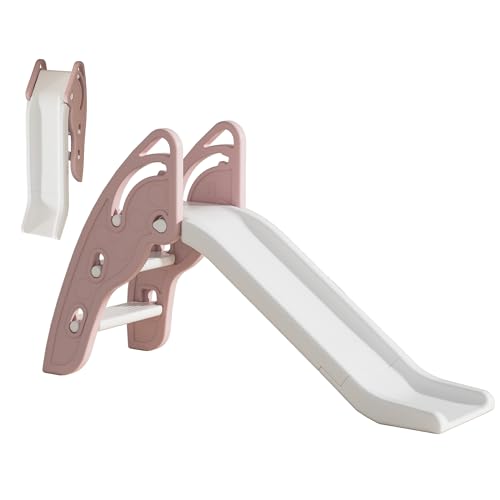 Toddler Slide Large Play Climber Slide PlaySet with Extra Long Slipping Slope Indoor Slide Kids Slide Toddler Playground Toddler Slide Outdoor Toys for Toddlers (Pink) - color: Pink
