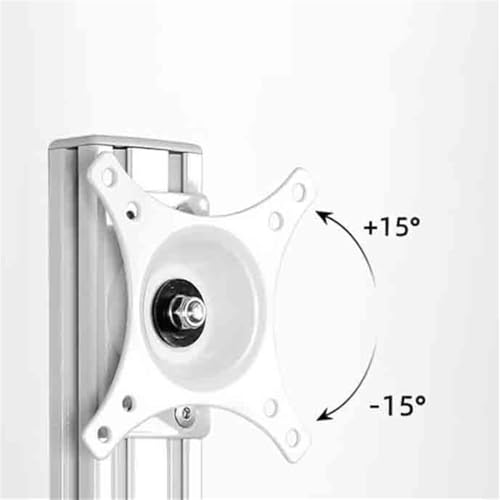 Monitor Stand- White Wall-Mounted Single Arm Dual Monitor Bracket for Screen 15-27 Inches with Keyboard and Mouse Tray Engineering