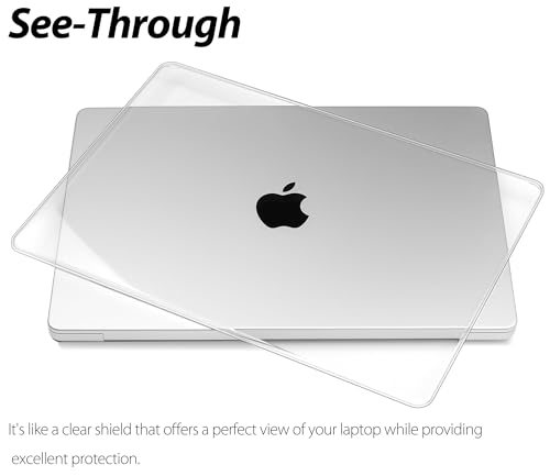 UESWILL Compatible with MacBook Pro 16 inch Case 2021-2026 Release M5 M4 M3 M2 M1 Pro Max chip Model: A3429 A3428 A3403 A3186 A2991 A2780 A2485, Glossy Crystal Hard Shell Cover, Transparent - color: Crystal Clear, size: MacBook Pro 16" (M1 M2 M3 M4 M5)