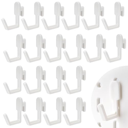 Plus tard 20-Pack Pegboard Hooks Compatible with IKEA Skadis | Secure-Locking Design Repositions Quickly and Organizes Small Tools or Supplies without Scratching Panels