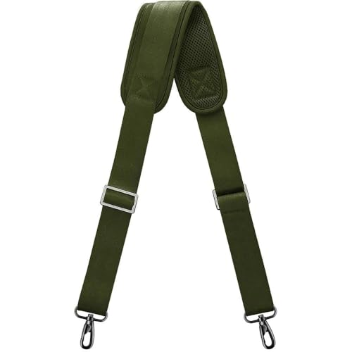 Bag Shoulder Strap, Padded Adjustable Shoulder Strap Replacement - color: Army Green, size: 57"