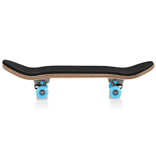 Milltrip Wooden Finger Skateboards, 1Pc Maple Wooden Alloy Fingerboard Finger Skateboards with Box Reduce Pressure Gifts (Light Blue) - color: Light Blue
