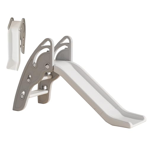 Toddler Slide Large Play Climber Slide PlaySet with Extra Long Slipping Slope Indoor Slide Kids Slide Toddler Playground Toddler Slide Outdoor Toys for Toddlers (Grey) - color: Gray