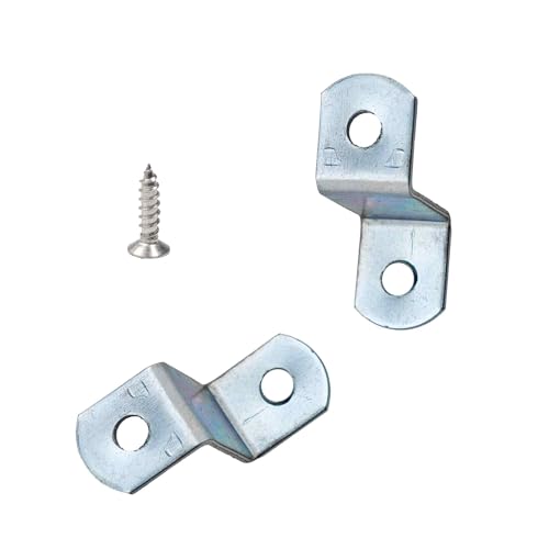 15PCS 3/4" Canvas Clips for Picture Framing, Offset Mounting Hardware with Screws for Art and Mirror Installation - size: 3/4"
