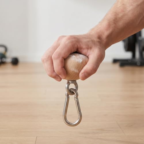 Totority Wooden Half Sphere Grip Strengthener for Rock Climbing, Ergonomic Natural Wood Finger Exerciser with Slip Resistant Surface, Supports Finger Exercise and Enhances Grip Strength