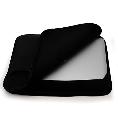 13 Inch Laptop Carrying Sleeve Neoprene Water Resistant Bag with Accessories Pocket-Compatible with AirBook 13 (Black) - color: Black