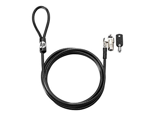 HP T1A62UT Keyed Security Cable Lock, Black