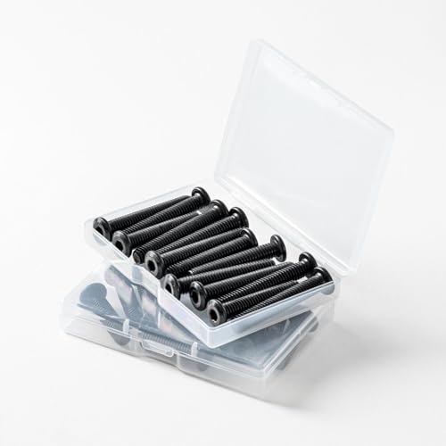 3/16-24 x 1-1/2" (30 Pack) Flat Head Hex Socket Cap Screws Bolts, Black Oxide 304 Stainless Steel 18-8, Hex Drive, Bright Finish, Fully Machine Thread - size: 3/16-24 x 1-1/2"