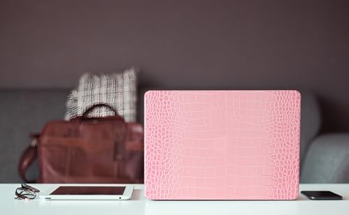Crocodile Case for MacBook Air 13 Inch 2021 2020 2019 2018 M1 A2337 A2179 A1932, MacBook Air M1 Case, Aligator Skin Snakeskin PU Leather Hardshell & Keyboard Cover for Mac Air 13.3, Pink - color: ## Sakura Pink Crocodile