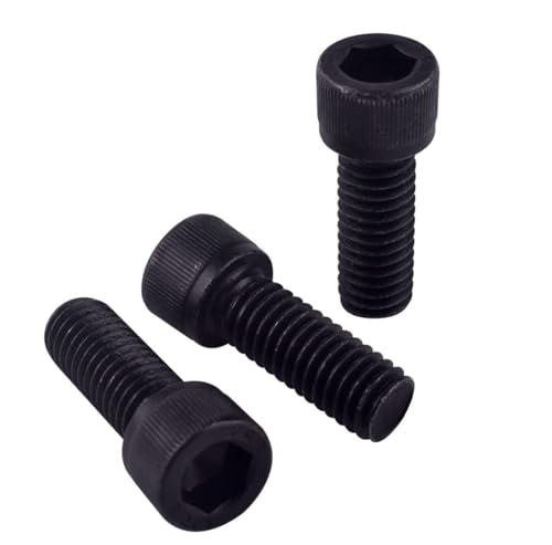 20Pcs 1/4-20 x 1/2" Socket Head Cap Screws Bolts, 12.9 Grade Alloy Steel Black Oxide Finish, Allen Hex Drive, UNC Coarse Full Thread - size: 1/4-20 x 1/2" (20PCS)