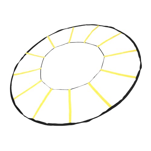 Speed and Agility Circular Ladder for Soccer Basketball Training, 12 Rungs Nylon Trainer for Enhancing Athletes Performance, for Indoor Outdoor Use