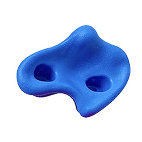 SUNGOOYUE 20 PCS Rock Climbing Holds, Ergonomic PE Rock Wall Grips with Screws and Wrench Tool, for Indoor Outdoor Kids - color: Blue