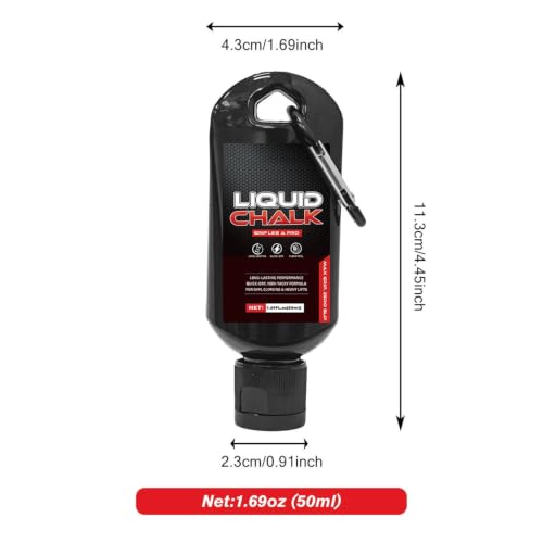 Weightlifting Liquid Chalk 50ml Fitness Anti-Slip Supplies | Rock Climbing Chalk for Men Women Powerlifters Weightlifters Athletes Gymnasts Trainers Competitors Gym Studio Bouldering