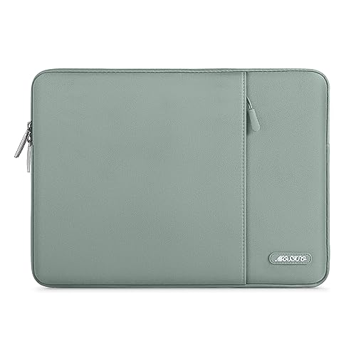 MOSISO Laptop Case 13 inch, Laptop Sleeve Bag with Pocket | Compatible with MacBook Neo A3404 2026/Air/Pro 13 M5/M4/M3/M2/M1 2026-2016, Polyester Vertical Computer Bag, Antique Green - color: Antique Green, size: 13 inch