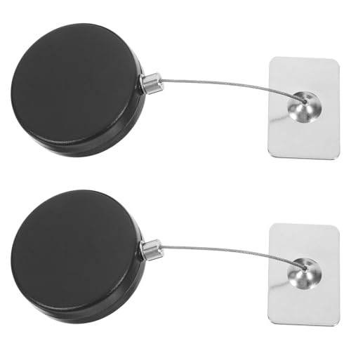 Luxshiny Retractable Anti-Theft Steel Cable Lock 1m with Remote Control, 2pcs Security Locks with Steel Wire and End Clasp for Door, Laptop, and Home Security