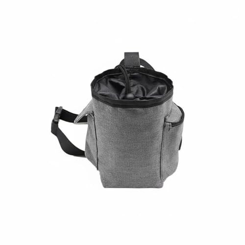 Climbing Chalk Pouch Convenient Chalk Bag with Drawstring Closure and Adjustable Belt for Suitable for Climbing Weightlifting Training - color: Grey