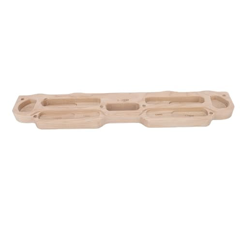 CHICIRIS Rock Climbing Hangboard, Solid Wood Fingerboard with Mounting Kit for Home Gym Doorway Training Pull Up Strength Bouldering