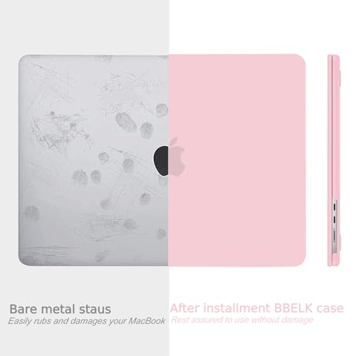B BELK for MacBook Air 15 inch Case 2026 2025-2023 M5 M4 M3 M2, Baby Pink | Model A3448 A3241 A3114 A2941, Matte Plastic Laptop Hard Shell Case with Keyboard Cover & Screen Protector, Easy Snap-On - color: Baby Pink