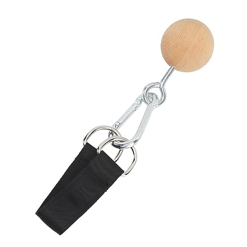 Wooden Pull Up Balls, Rock Climbing Holds Training Set, Arm Strength Trainer with Stainless Steel Hook and Nylon Webbing, Durable Exercise Equipment for Home Gym and Outdoor Workou