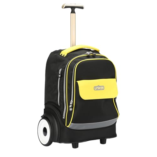 Rolling Laptop Bag for 15.6 Inch Laptop,Roller Bag,Backpack with Wheels, 20 Inch Wheeled Computer Bag，Black/Yellow - color: T5- Black/Yellow