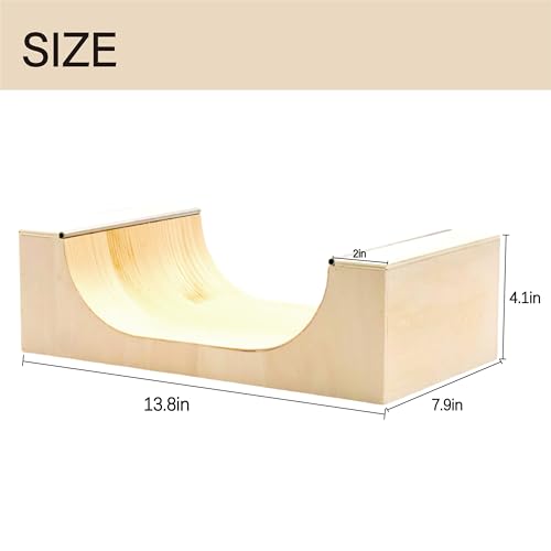 Wooden Fingerboard Half Pipe Ramp Handmade Pro Obstacles