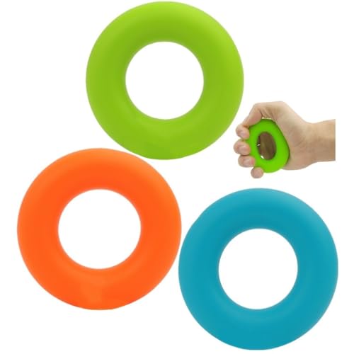 3 Resistance Levels Hand Grip Strengthener, Grip Strength Trainer | Finger Exerciser, Forearm Exerciser Trainer Workout Equipment for Stress Relief