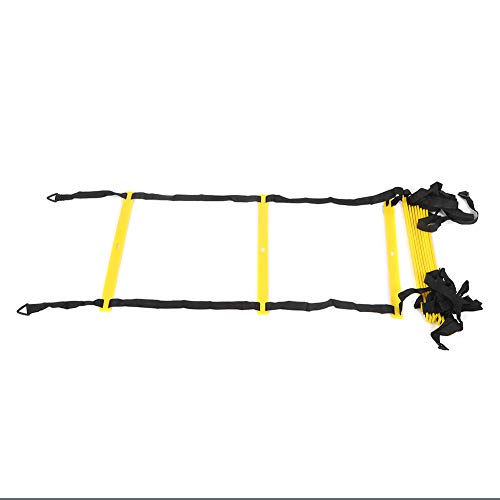 12 Rungs Running Competition Football Training Warm Up Speed Reinforced Soft Agile Step Ladder for Football Training and Warm Up Exercises PP Material 5m Length 43cm Rung Spacing
