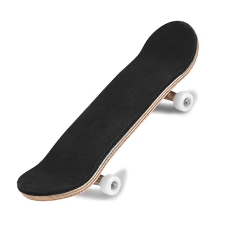 HERCHR Finger Boards, 1Pc Maple Wooden Alloy Fingerboard Finger Skateboards Creative Fingertips Daliy Playing Relaxing Movement Set with Box for Relax Play (White) - color: White