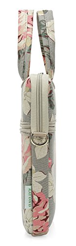 White Rose Patten water resistant Laptop Shoulder Messenger Bag Case Sleeve for 15 Inch 15.6 Inch Laptop,Laptop Briefcase - color: White Rose, size: 15-15.6 Inch