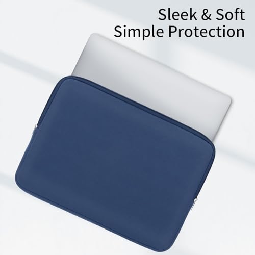 RAINYEAR 13 Inch Laptop Sleeve Case Padded Carrying Bag, Navy Blue | Slim Protective Soft Zipper Computer Cover for 13.3 inch MacBook Air/Pro M1 M2 M3 M4 M5 A3449 A3240 A3113 A2681 A2338 - color: Navy Blue, size: 13"