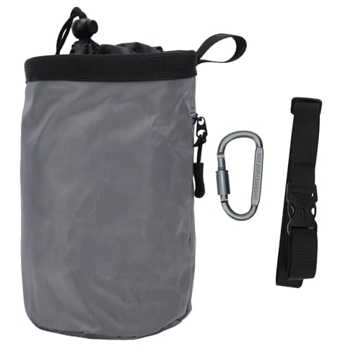 RiToEasysports Climbing Chalk Bag Oxford Fabric Athletic Chalk Bag 19 X 12.5 X 12.5cm Large Capacity Fleece Lining for Rock Climbing Weightlifting Gymnastics Gym Training