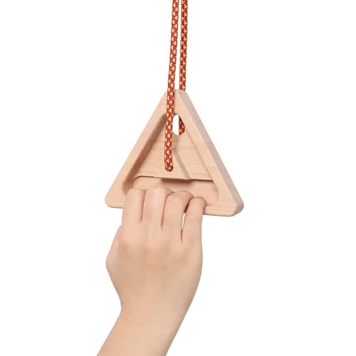 Portable Wooden Hangboard with Rope, Compact Fingerboard for Climbing Training, Multiple Grip Options, No-Drill Installation - size: 5 Inch-2PCS