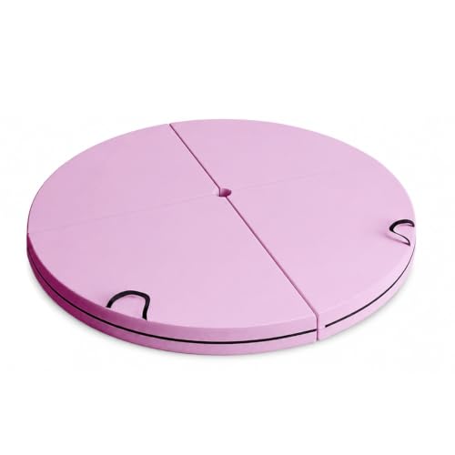 Folding Portable Pole Dance Crash Pad, Fitness Gymnastic Yoga Safety Protection Pad, Round Foldable Aerial Yoga Mat for Pole Dancing, Gymnastics, Aerial Hoop - size: 120*3cm/47.2*1.2in