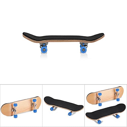 HERCHR Finger Boards, 1Pc Maple Wooden Alloy Fingerboard Finger Skateboards Creative Fingertips Daliy Playing Relaxing Movement Set with Box for Relax Play (Dark Blue) - color: Dark Blue