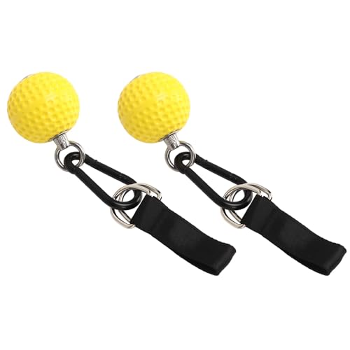 1 Pair Climbing Training Grip Balls with Stainless Steel Hooks and Ribbons, PU Slip-Resistant Material for Hand and Muscle Strength Training on Horizontal Bars