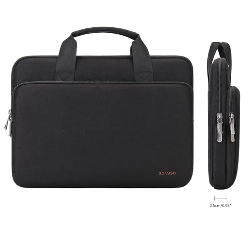 DOMISO 15.6 inch Laptop Case Sleeve Protective Cover Compatible with 16 inch MacBook Pro M4 M3 M2/Pro Max,15.6-16 inch HP Dell ASUS Lenovo Chromebook,Waterproof Computer Cases Bag with Handle,Black - color: Black, size: 15.6 inch