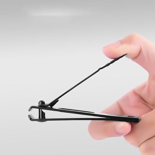 Ultra Sharp Sturdy Nail Clippers Set - 2-Pack Fingernail & Toenail Cutters, Professional Manicure & Pedicure Tool for Men & Women, Black