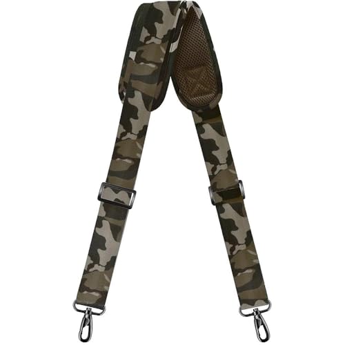 Bag Shoulder Strap, Padded Adjustable Shoulder Strap Replacement - color: Camouflage Green, size: 57"