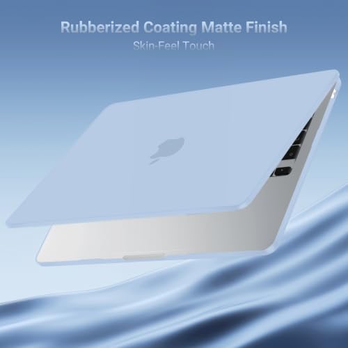 MOSISO Compatible with MacBook Air 13 inch Case M5 2026 M4 M3 M2 2025-2022 | A3449 A3240 A3113 A2681, Hard Shell&Keyboard Cover&Screen Film&Pouch for MacBook Air 13.6 inch Case, Air Blue - color: Air Blue