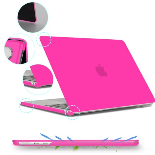B BELK for MacBook Air 15 inch Case M5 2026 2025 2024 2023 Release M4 M3 M2 | A3448 A3241 A3114 A2941, Matte Plastic Laptop Hard Shell Case with Keyboard Cover & Screen Protector, Hot Pink - color: Hot Pink