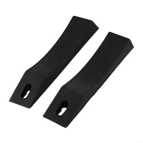 Silicone Deadlift Wedge Blocks 2 Pcs for Weight Lifting and Powerlifting, Non-Slip Barbell Plate Loading Pads, Lightweight Material for Easy Plate Changes(Black) - size: Black